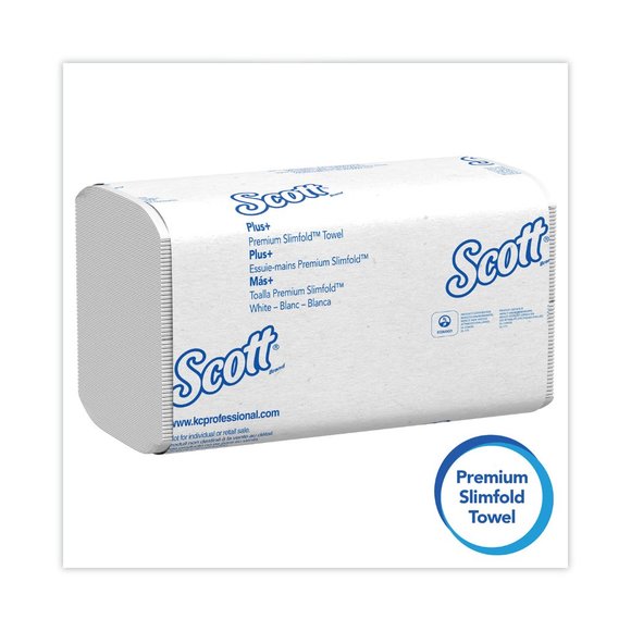 Scott Control Slimfold Towels, 7.5 x 11.6, White, 90/Pack, 24 Packs/Carton - Picture 3 of 6